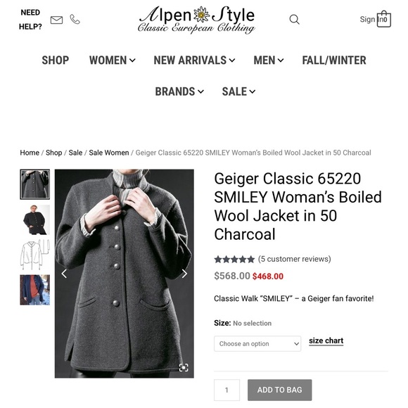 Geiger Austria 65220 SMILEY Boiled Wool Jacket - Picture 3 of 8